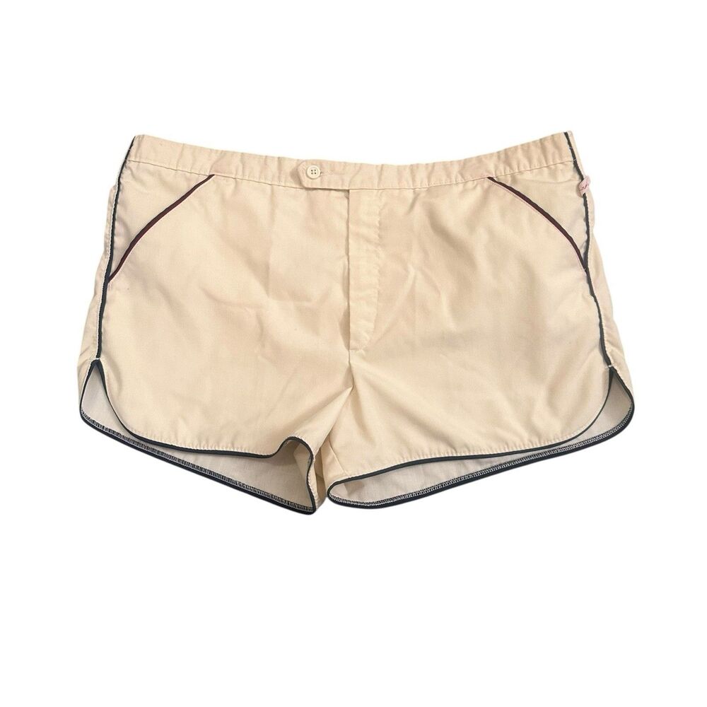 Vintage Jantzen Swim Trunks 70s 80s Mens 36 (38 X 3) Beige Swim Shorts Lined